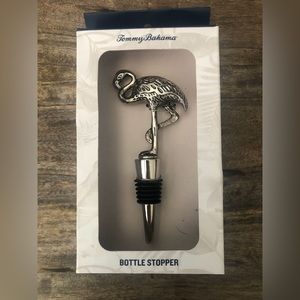 NIB  Tommy Bahama Silver Flamingo Bottle Stopper
